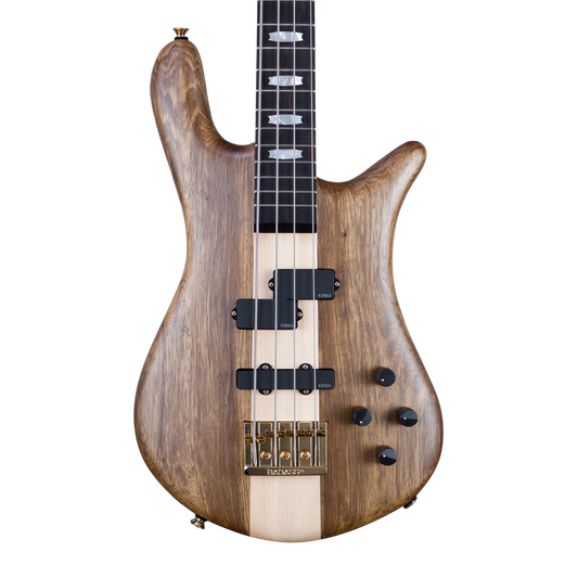 CHUCKSCLUSIVE Spector Euro 4 LT Solid Korina Wings Electric Bass Guitar - Natural Satin
