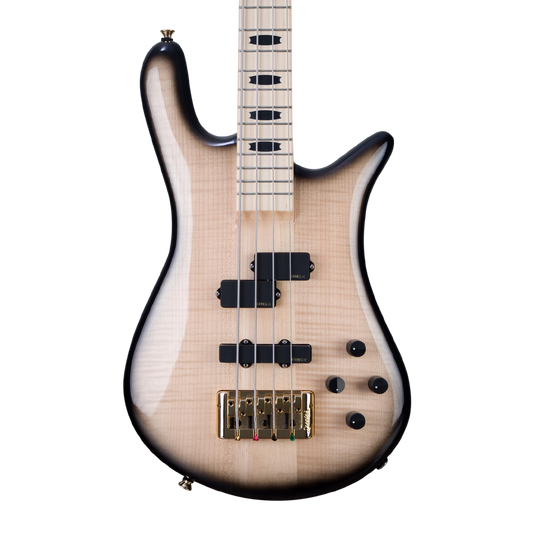 CHUCKSCLUSIVE Spector Euro 4 Electric Bass Guitar - Natural Black Burst Gloss