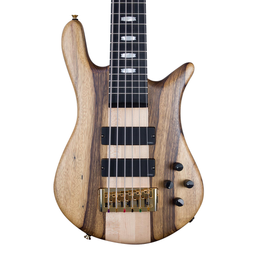 CHUCKSCLUSIVE Spector Euro 6 LT Solid Korina Wings 6-String Electric Bass Guitar - Natural Satin